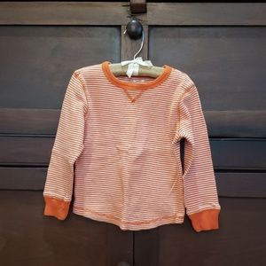 L/s striped waffle tee